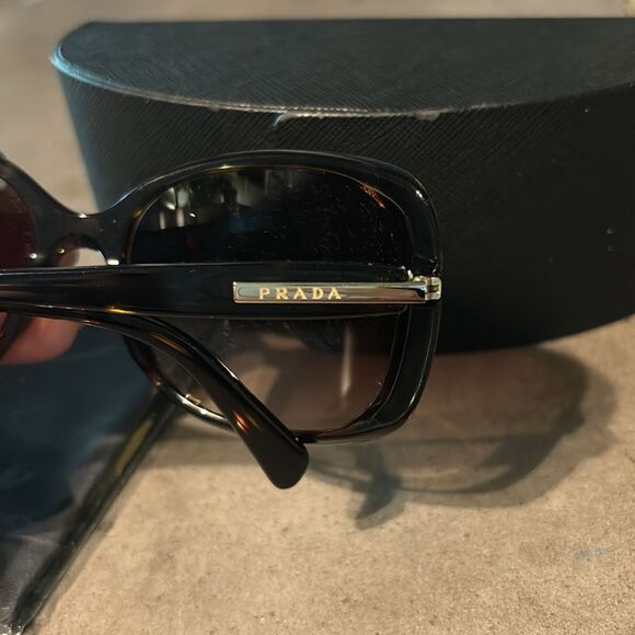 PRADA SPR 08O 2AU-6S1 HAVANA GOLD GRADIENT AUTHENTIC FRAMES SUNGLASSES 57-17 - Picture 5 of 6
